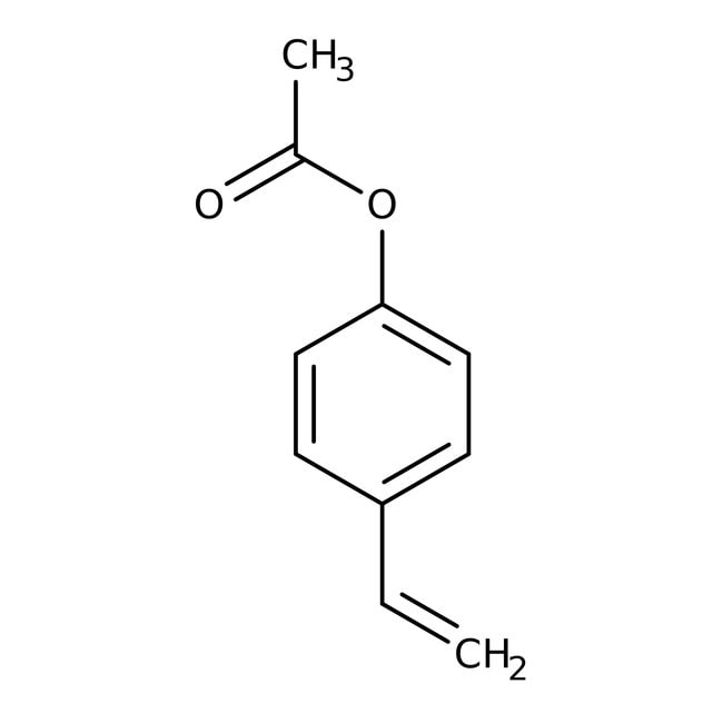 4-acetoxystyrene, 96%, stabilized with 200-300 ppm mehq, thermo scientific chemicals