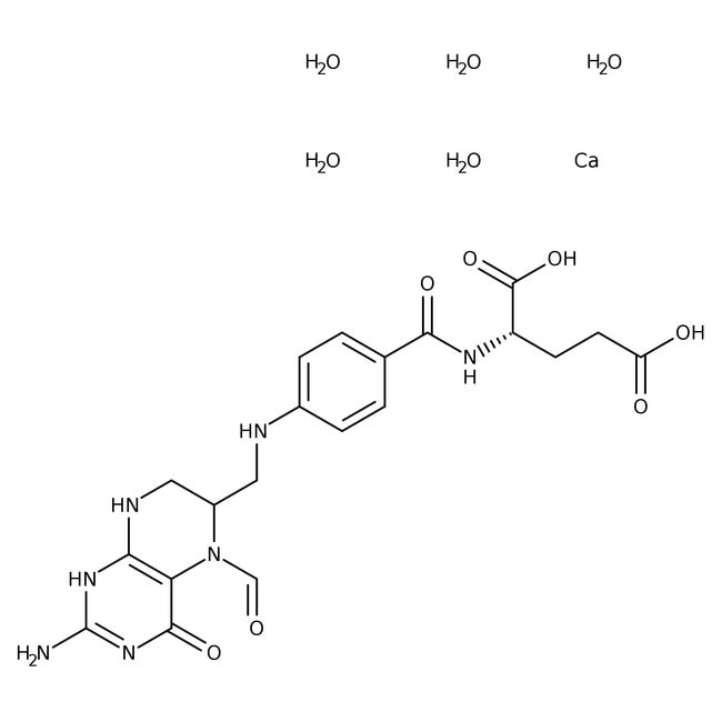 folinic acid, calcium salt pentahydrate, 95.0-105.0%, thermo scientific chemicals