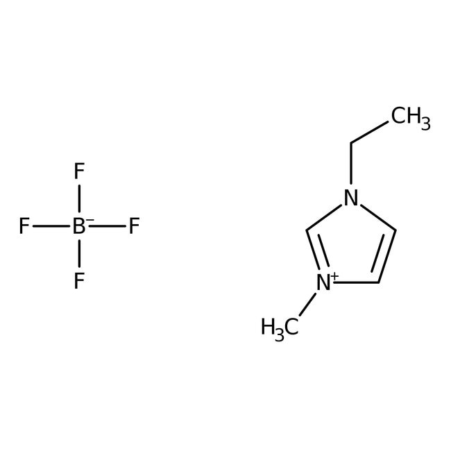 1-ethyl-3-methylimidazolium tetrafluoroborate, 98+% (dry wt.), may cont. up to 3% water, thermo scientific chemicals