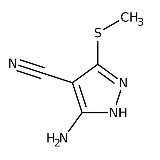3-amino-5-methylthio-1h-pyrazole-4-carbonitrile, 97%, thermo scientific chemicals