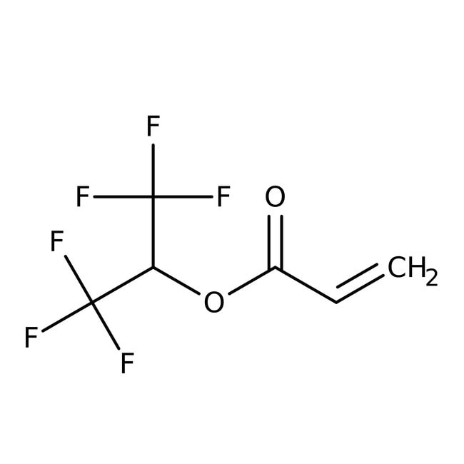1,1,1,3,3,3-hexafluoroisopropyl acrylate, 98+%, stab. with 50ppm 4-methoxyphenol, thermo scientific chemicals