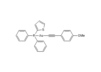 (diphenyl-2-thienylphosphine-κp)[2-(4-methoxyphenyl)ethynyl]gold, ≥98% (hplc)