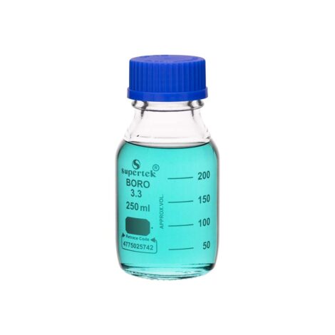 bottle, reagent, with screw cap, clear