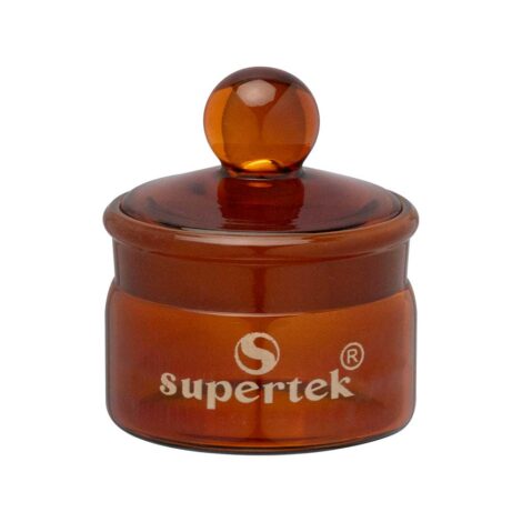 amber color weighing bottle, squat form