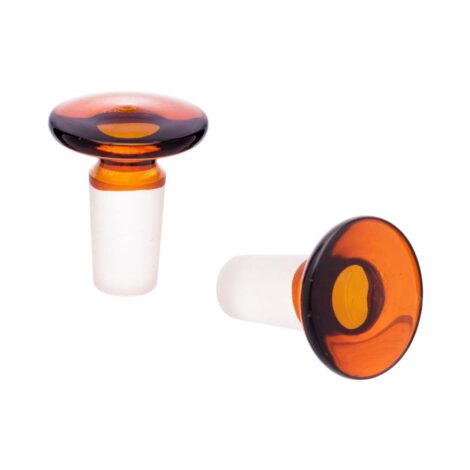 stopper, amber, solid, flat head for reagent bottles