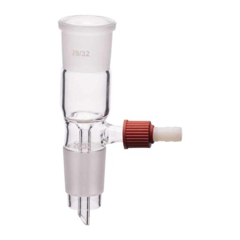 receiver adapter with vacuum connection, straight type