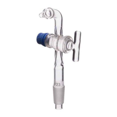 adapter, cone to flexible tubing, right angle connection with glass stopcock