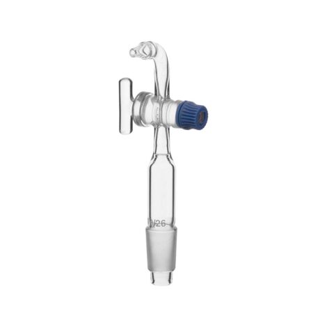 adapter, socket to flexible tubing, right angle connection with glass stopcock