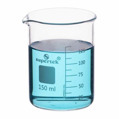beaker, low form, with graduation & spout