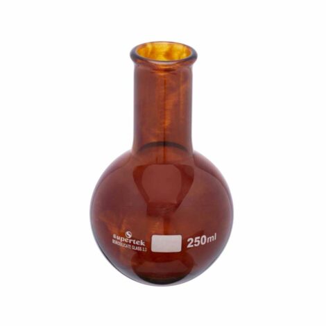 amber color flasks, boiling, round bottom