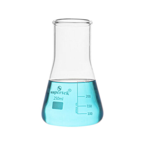 flask, conical (erlenmeyer) graduated, wide neck