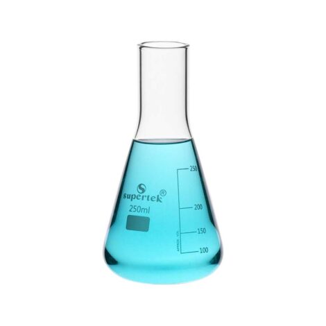 flasks erlenmeyer, conical, long neck, without rim