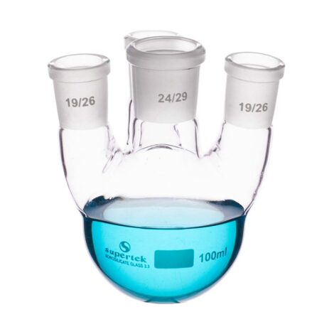 round bottom flask, four necks (parallel)