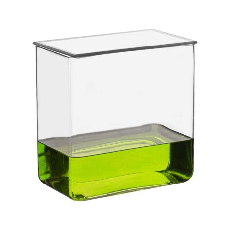 jars, rectangular, museum, with cover soda lime glass