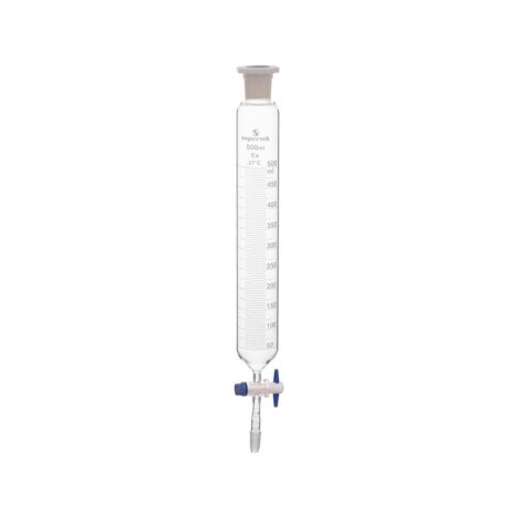 dropping funnel, cylindrical, with stem inside cone, graduated