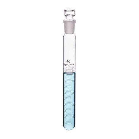 test tube – with joint & stopper, graduated