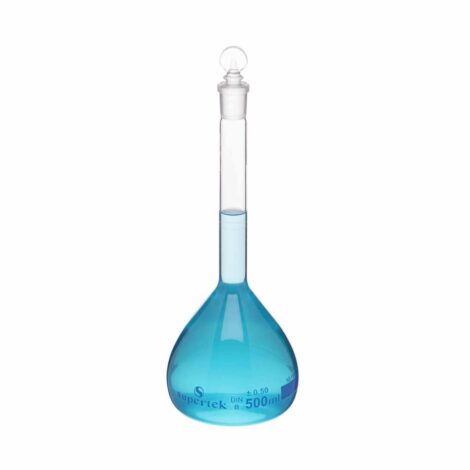 flask volumetric, with interchangeable glass and super stopper™, class b