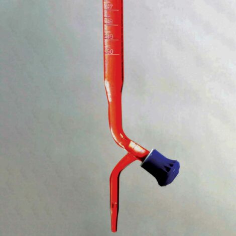 amber color burette, with screw type ptfe needle valve (rotaflow) stopcock, class b