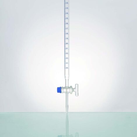 burette, with glass screw cap stopcock class a with nabl certificate