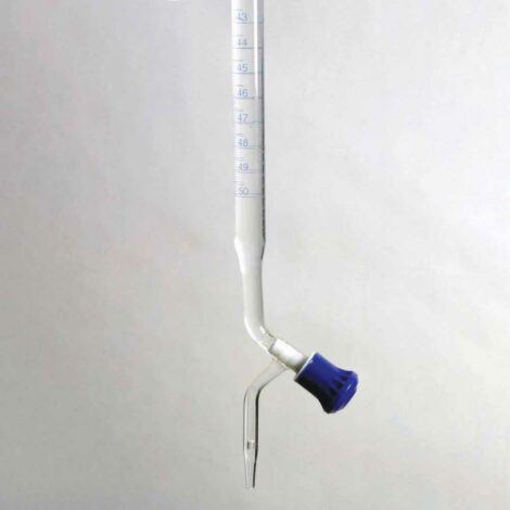 burette, with screw type ptfe needle valve (rotaflow) stopcock, class a with nabl certificate