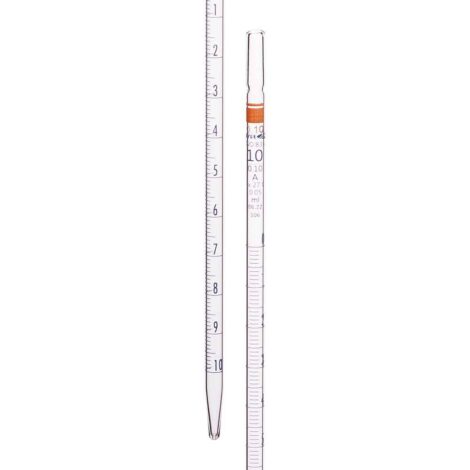 pipette, graduated, mohr type, class a with nabl certificate