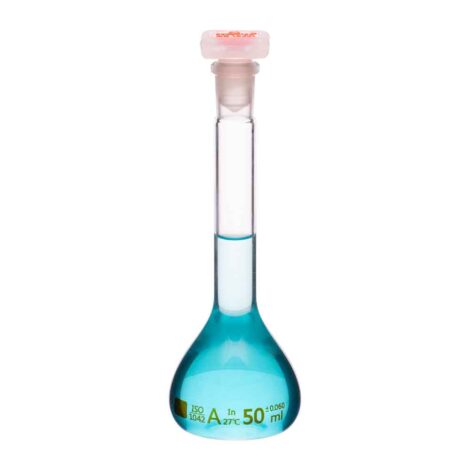 flask volumetric, with interchangeable glass and super stopper™, class a with nabl certificate