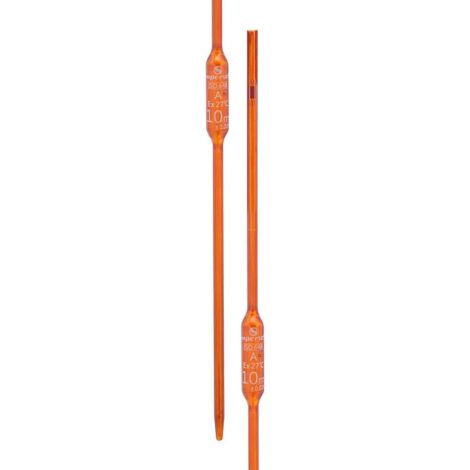 amber color pipette, transfer,volumetric, with one mark, class a with nabl certificate