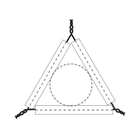 silica triangle on nichrome